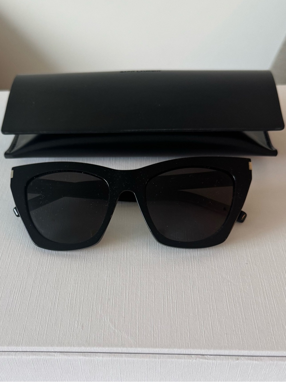 Saint Laurent Black Square Women's Sunglasses with Case